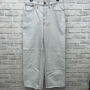 Madewell Perfect Vintage Wide-Leg Crop Jean Ward Wash Blue Size 27 or 29 NWT